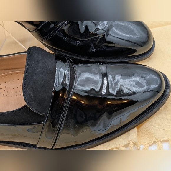 Giorgio Brutini Black Patent Leather Loafers Mens Size 12 EEE Wide Slip On Shoes main image 4